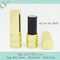 Embalaje personalizado circular oro brillante nueva llegada aluminio lápiz labial caso de cosmético de AGPM AG-JH-AL-8005